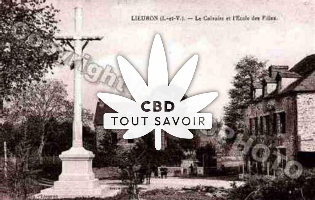 Village à Lieuron avec feuille Cannabis CBD