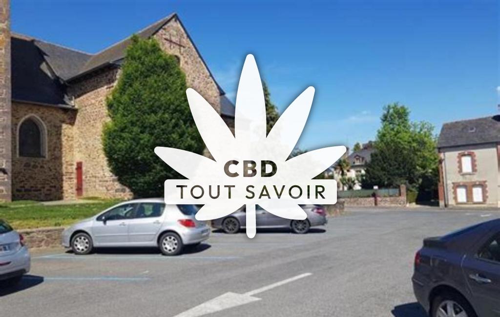 Village à Saint-Gilles avec feuille Cannabis CBD