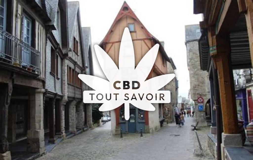 Village à Vieux-Viel avec feuille Cannabis CBD