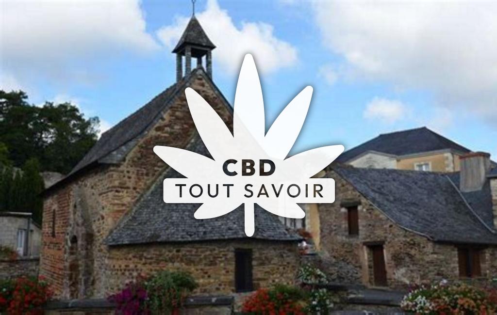 Village à Langon avec feuille Cannabis CBD