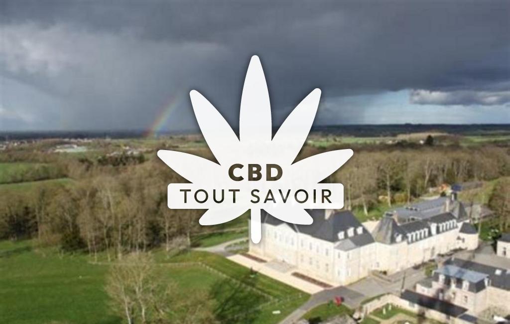 Village à Pire-Chance avec feuille Cannabis CBD