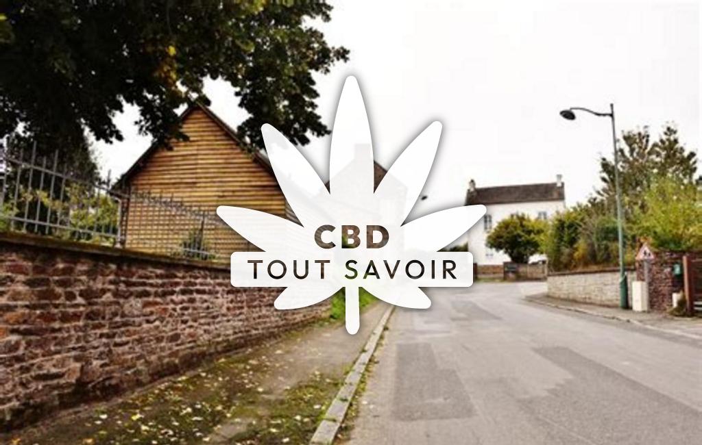 Village à Saint-Malon-sur-Mel avec feuille Cannabis CBD