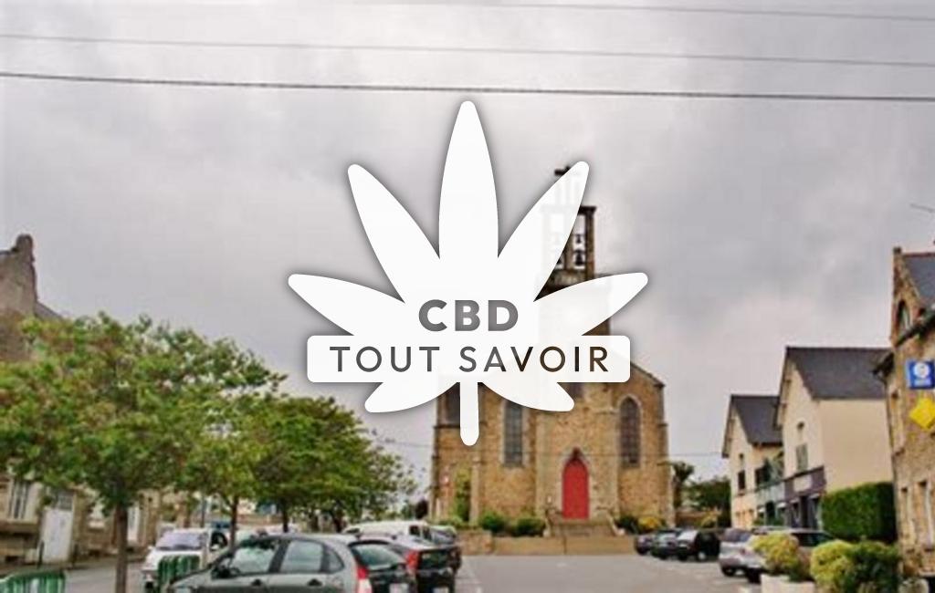 Village à La-Richardais avec feuille Cannabis CBD