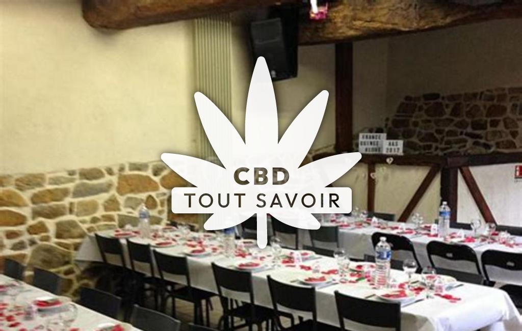 Village à Irodouer avec feuille Cannabis CBD