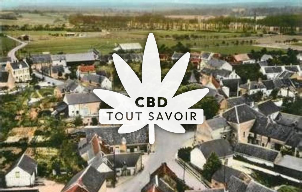 Village à Saint-Georges-sur-Arnon avec feuille Cannabis CBD
