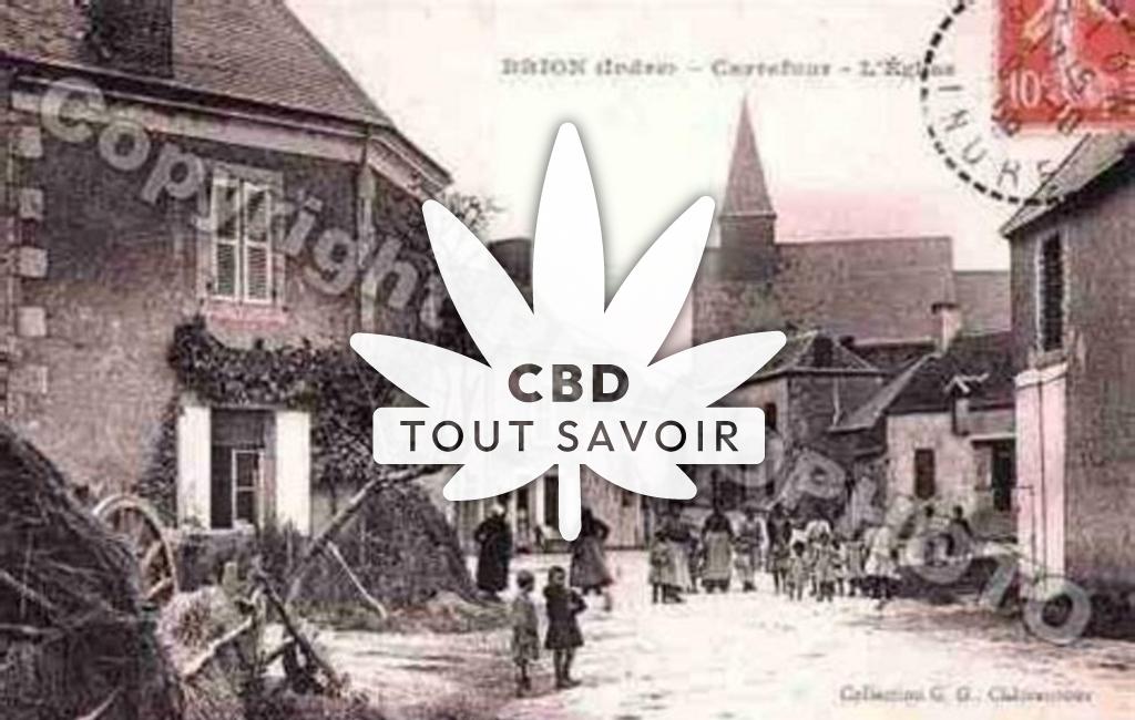 Village à Brion avec feuille Cannabis CBD