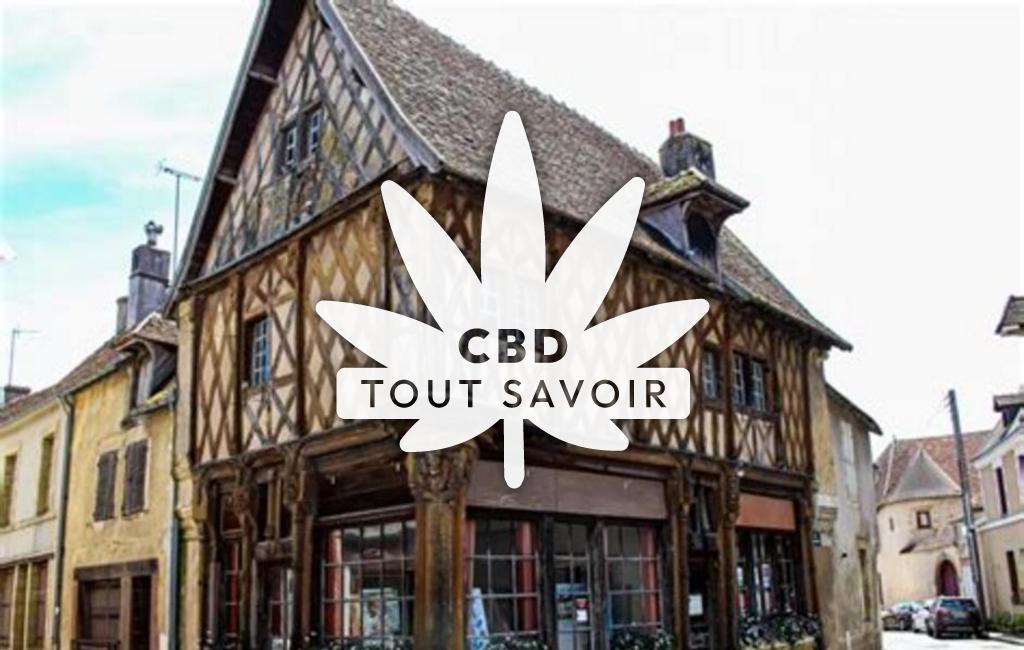 Village à Levroux avec feuille Cannabis CBD