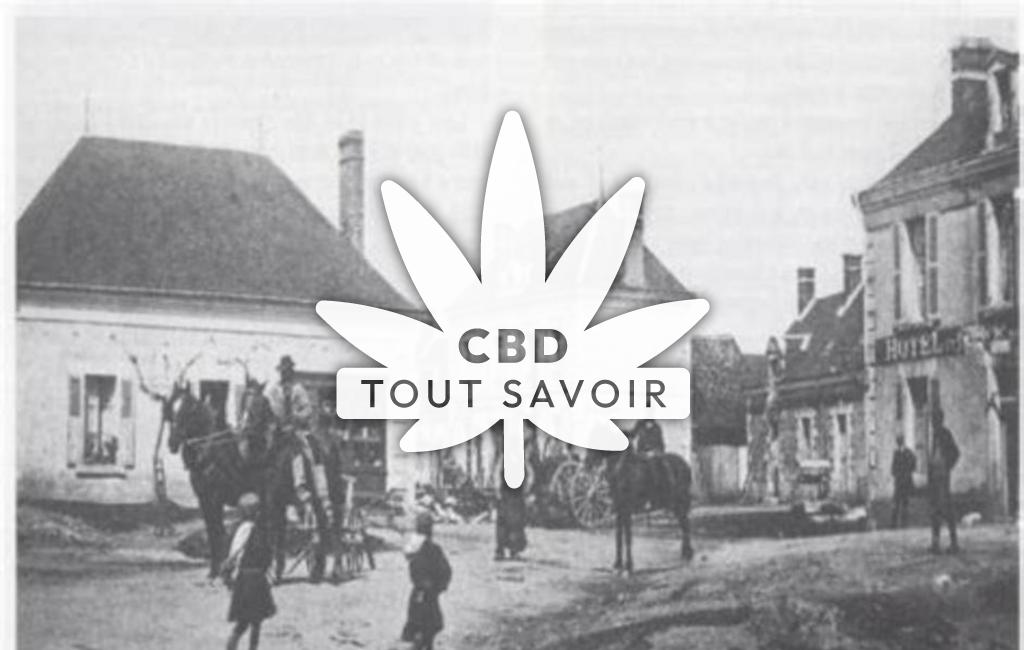 Village à Rouvres-les-Bois avec feuille Cannabis CBD