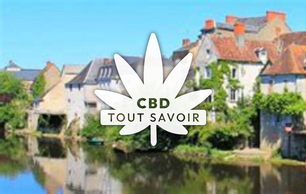Village à La-Buxerette avec feuille Cannabis CBD