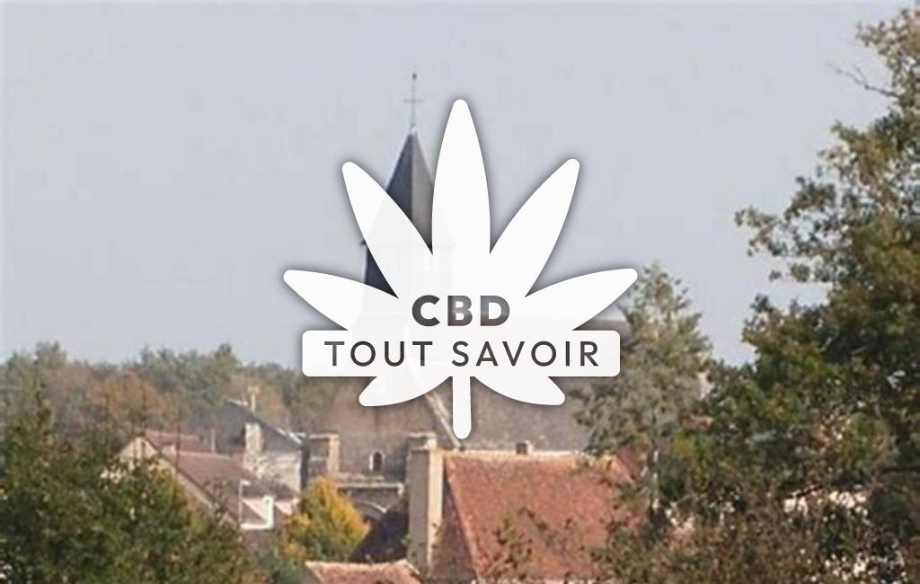 Village à Saint-Plantaire avec feuille Cannabis CBD