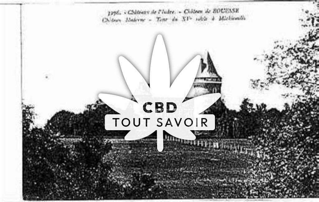 Village à Bouesse avec feuille Cannabis CBD