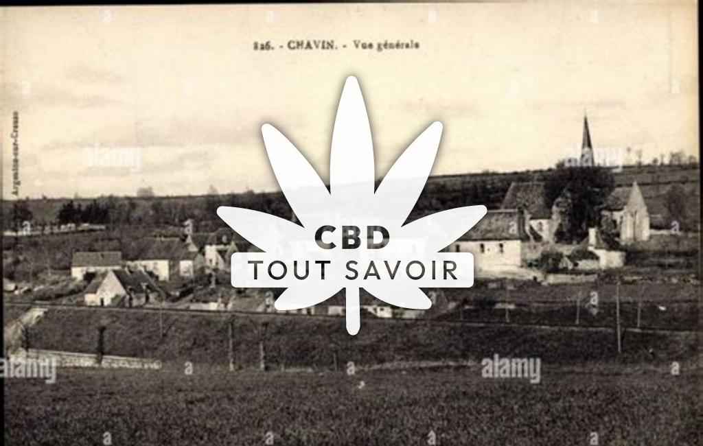 Village à Chavin avec feuille Cannabis CBD