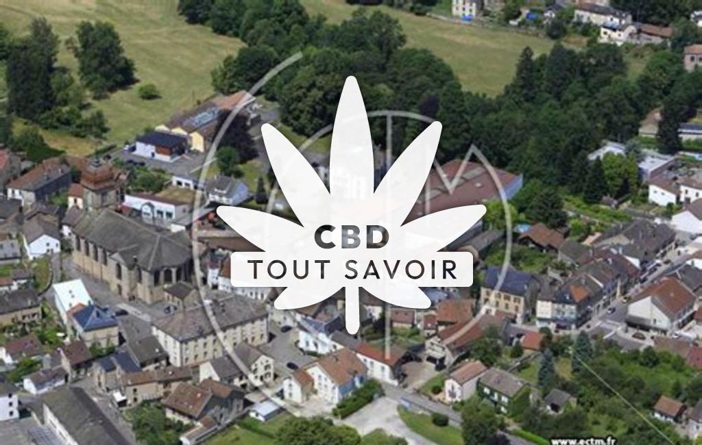 Village à Fougerolles avec feuille Cannabis CBD