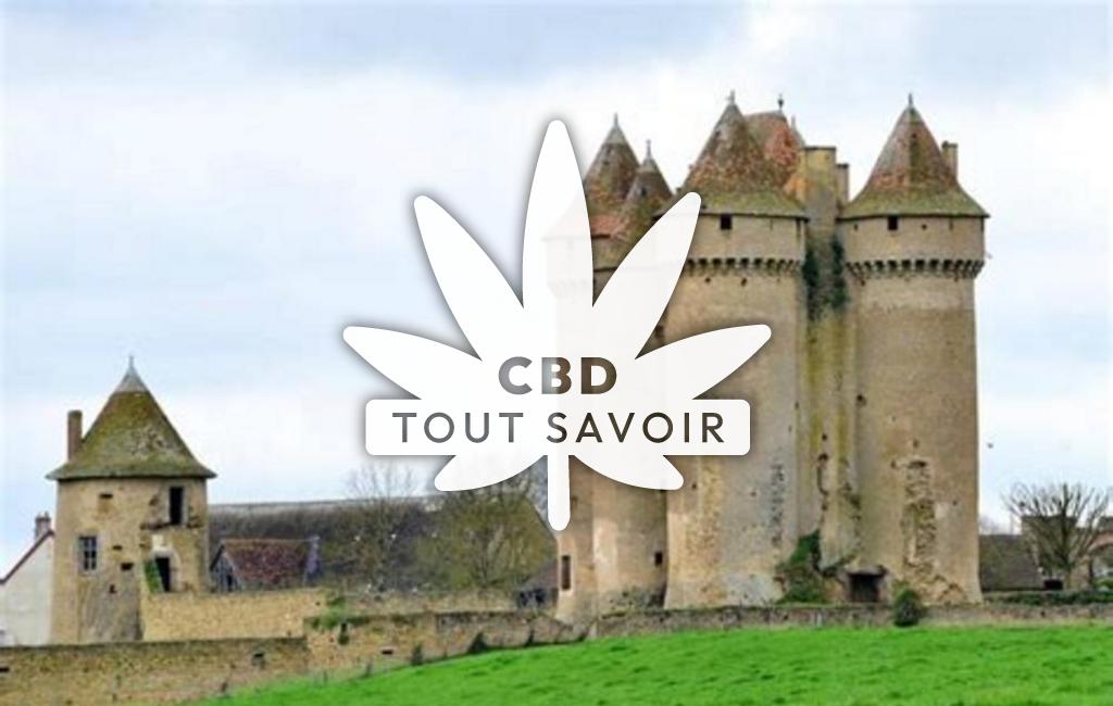 Village à Sarzay avec feuille Cannabis CBD