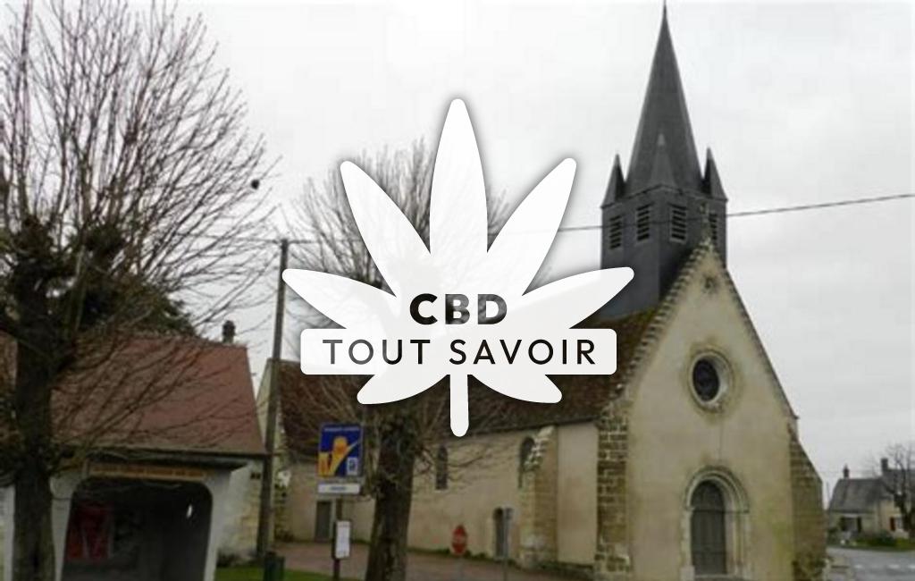 Village à Paudy avec feuille Cannabis CBD