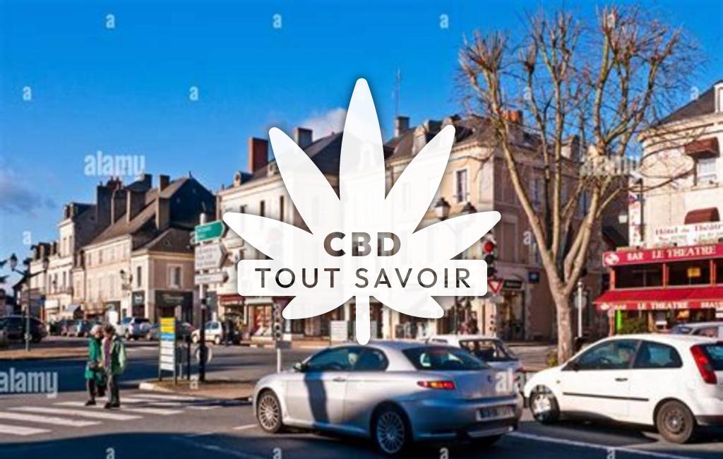 Village à Le-Blanc avec feuille Cannabis CBD