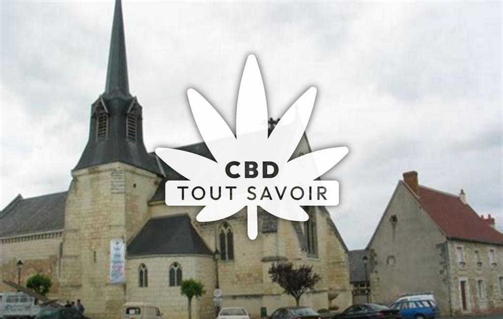 Village à Lucay-le-Male avec feuille Cannabis CBD