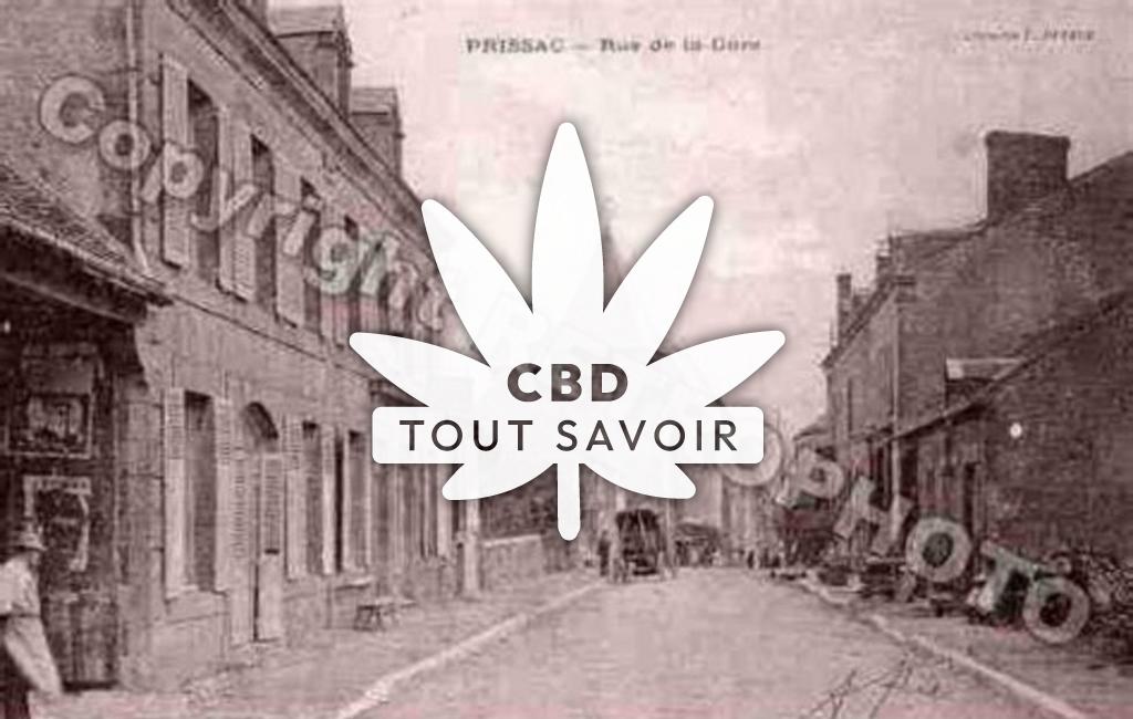 Village à Prissac avec feuille Cannabis CBD
