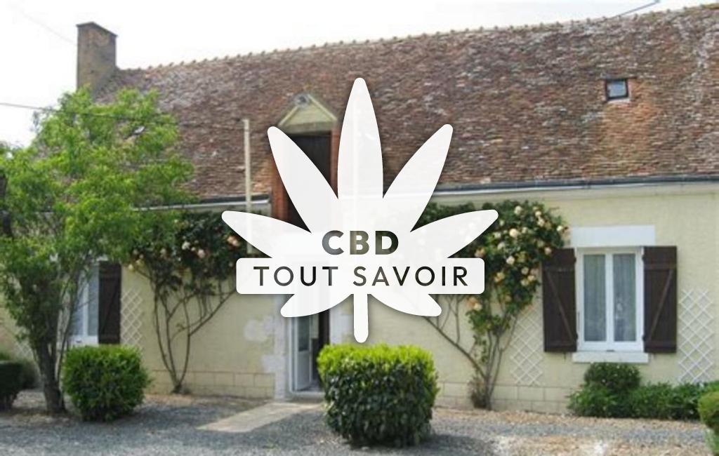 Village à La-Berthenoux avec feuille Cannabis CBD