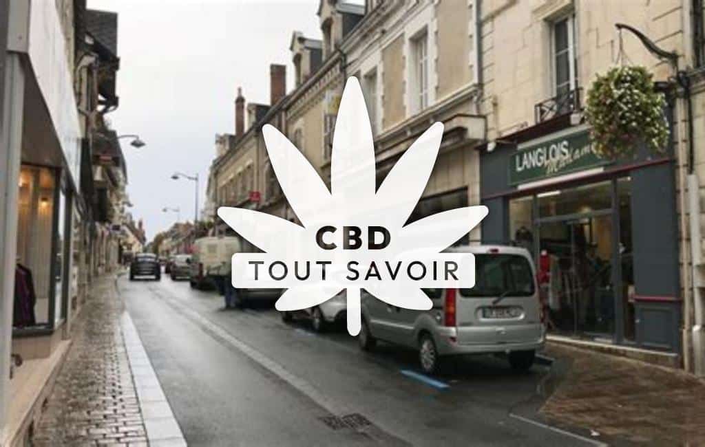 Village à La-Chatre avec feuille Cannabis CBD