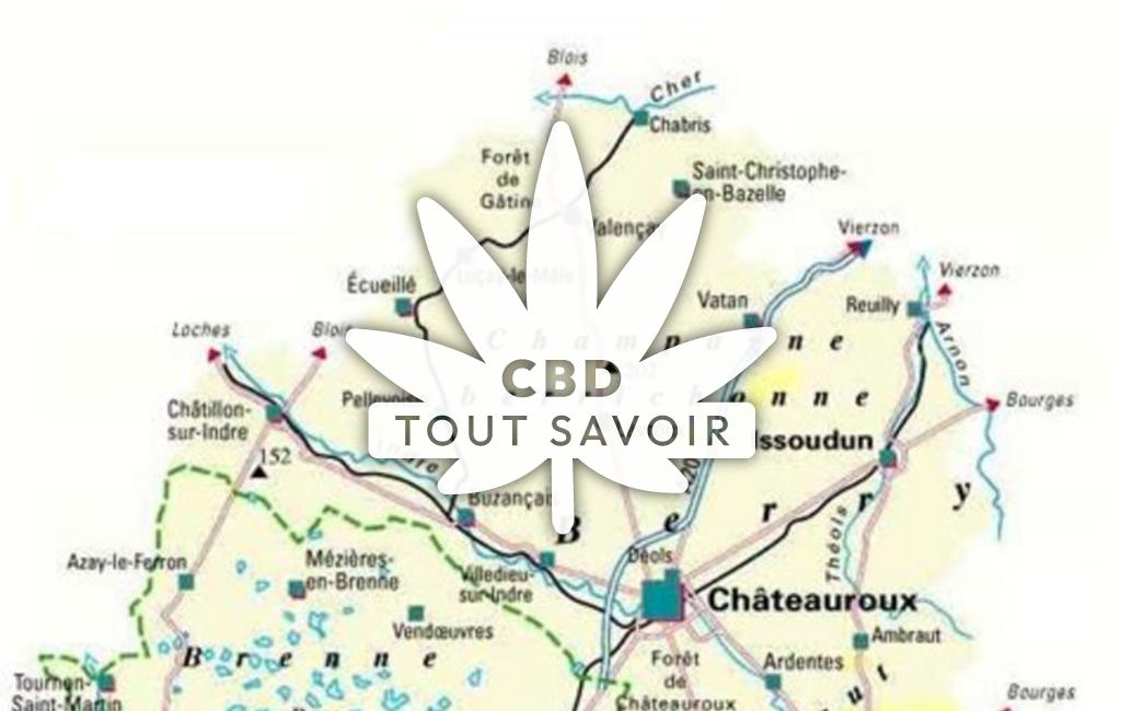 Village à Lacs avec feuille Cannabis CBD
