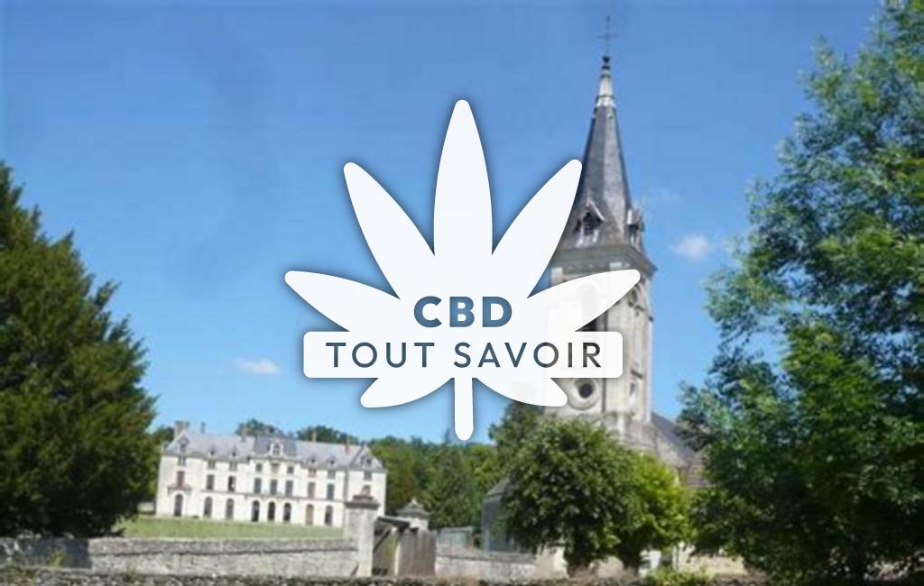 Village à Chezelles avec feuille Cannabis CBD