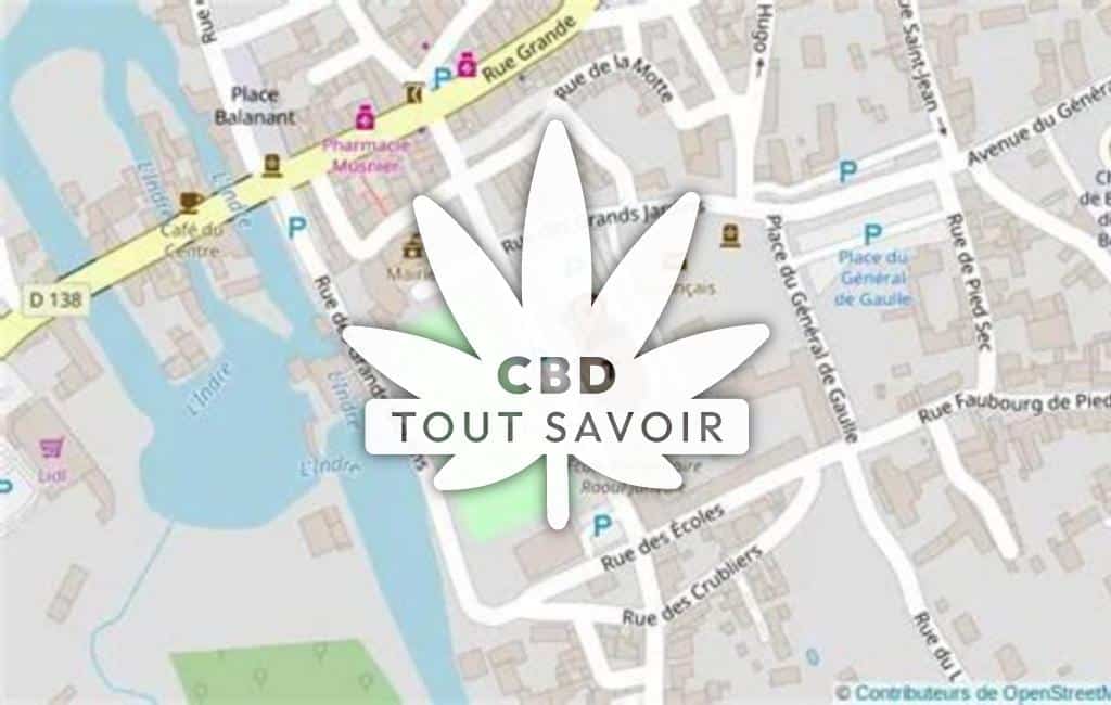 Village à Argy avec feuille Cannabis CBD