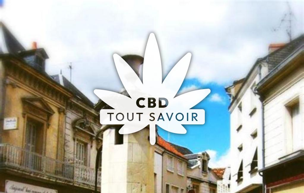 Village à Fontguenand avec feuille Cannabis CBD