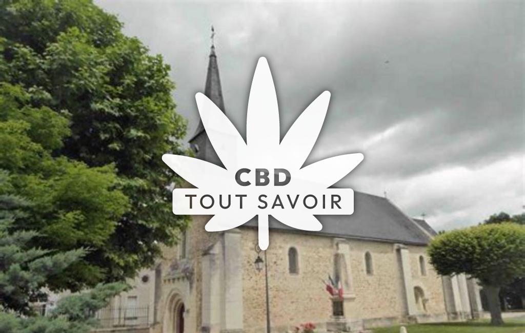 Village à Arpheuilles avec feuille Cannabis CBD