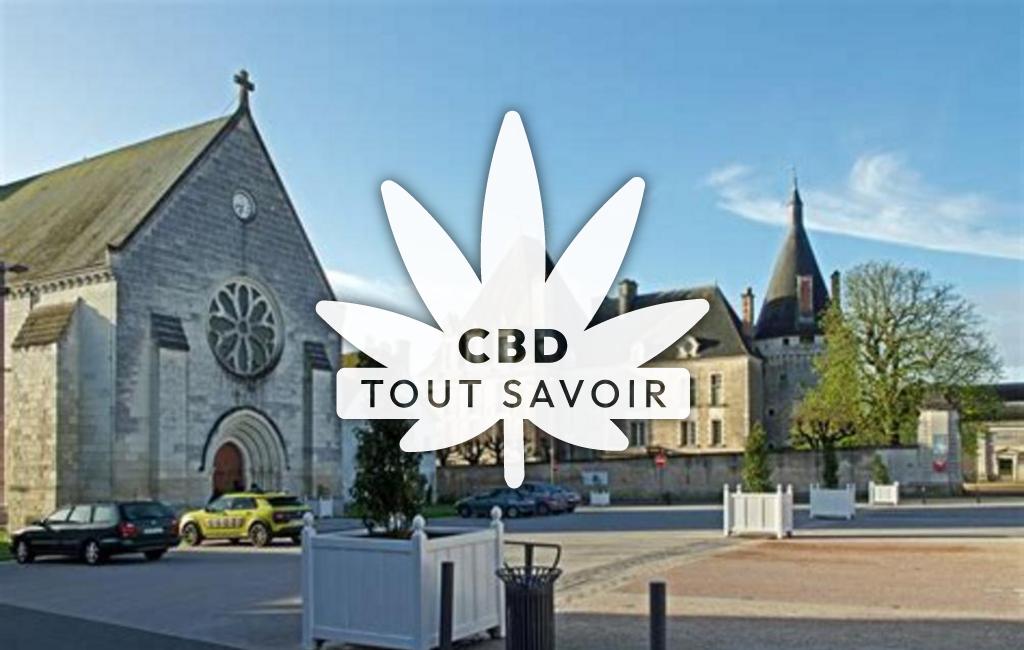 Village à Clere-du-Bois avec feuille Cannabis CBD