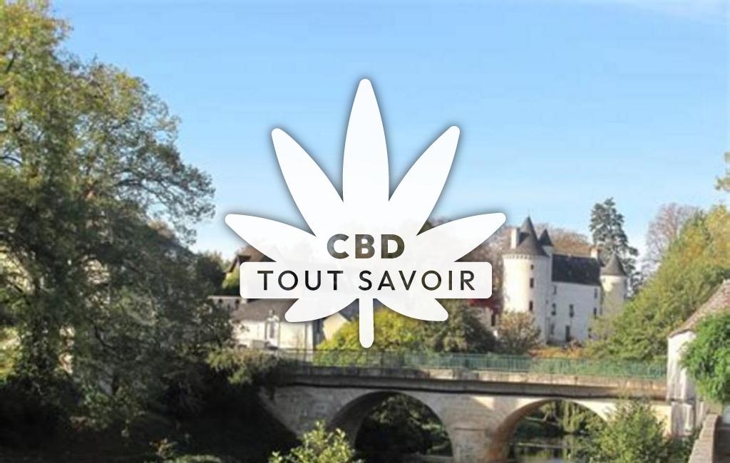Village à Le-Pont-Chretien-Chabenet avec feuille Cannabis CBD