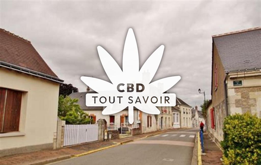 Village à Dame-Marie-les-Bois avec feuille Cannabis CBD