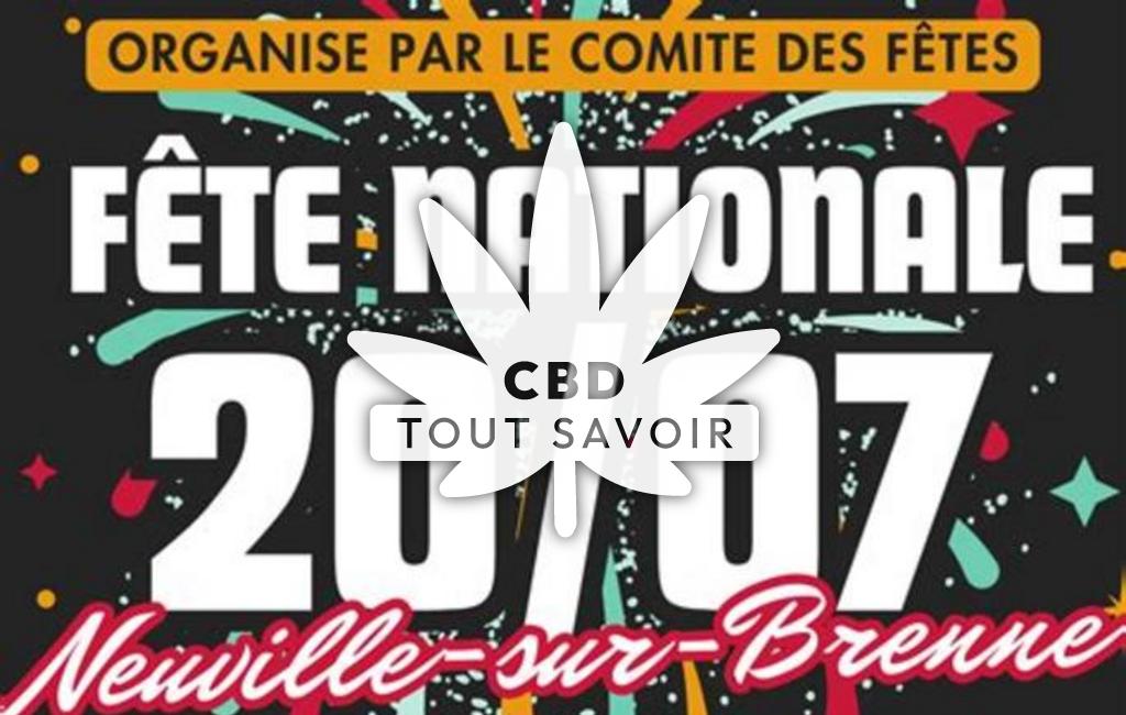 Village à Neuville-sur-Brenne avec feuille Cannabis CBD