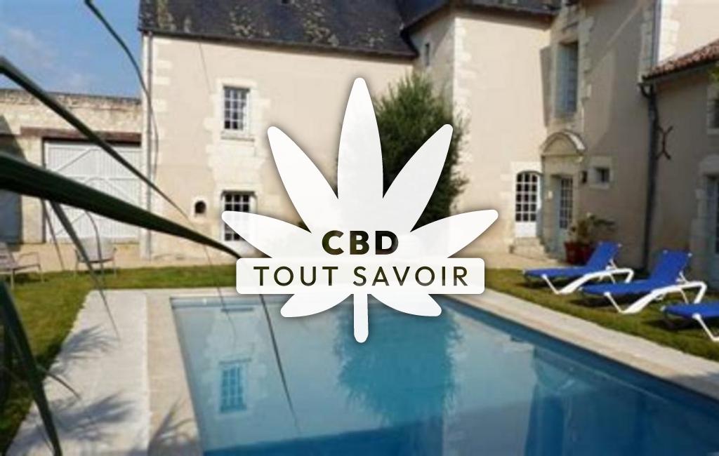 Village à Assay avec feuille Cannabis CBD