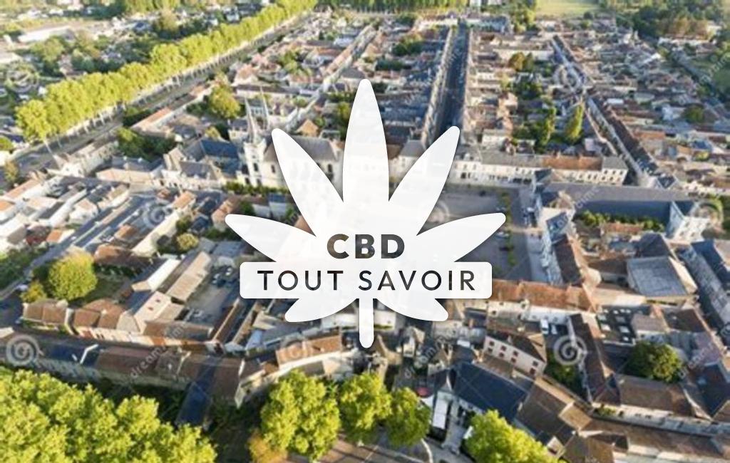 Village à Richelieu avec feuille Cannabis CBD