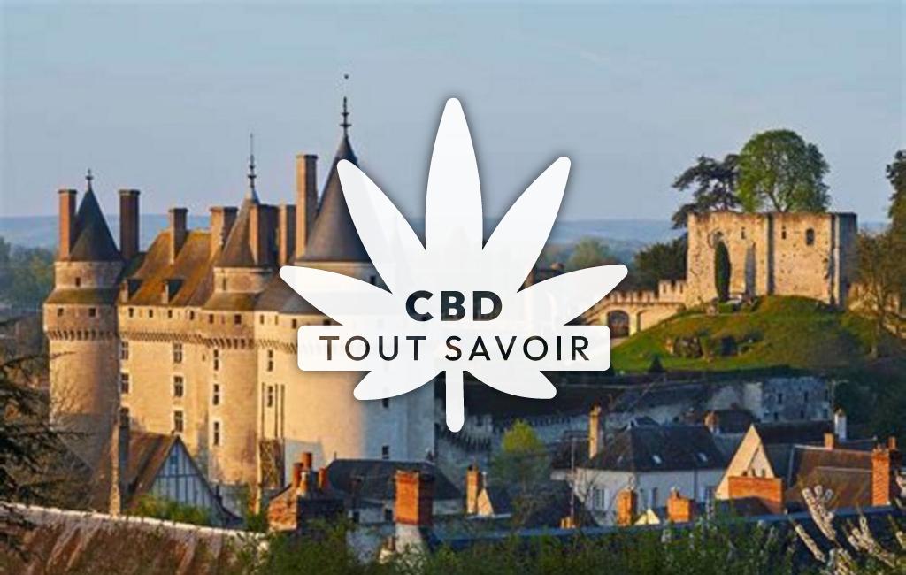 Village à Verneuil-le-Chateau avec feuille Cannabis CBD