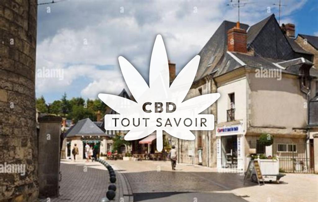 Village à Langeais avec feuille Cannabis CBD