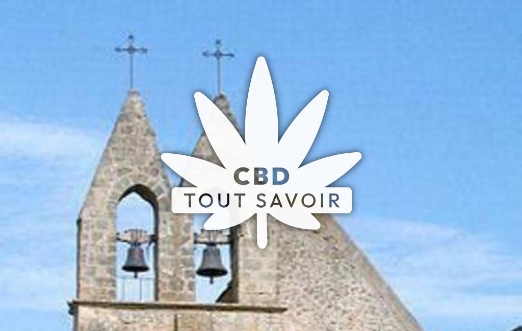 Village à Mazieres-de-Touraine avec feuille Cannabis CBD