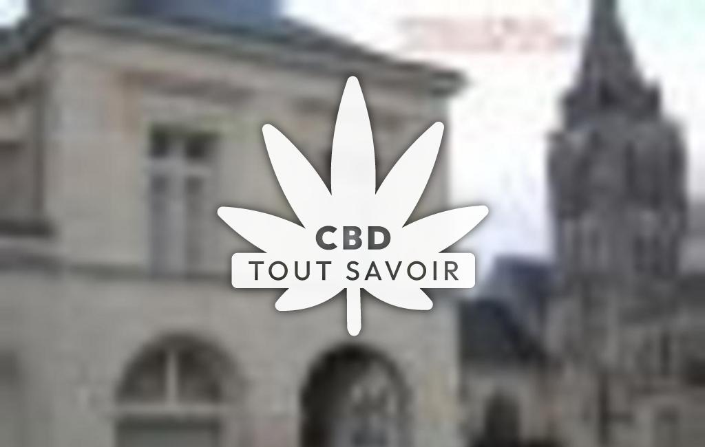Village à Benais avec feuille Cannabis CBD