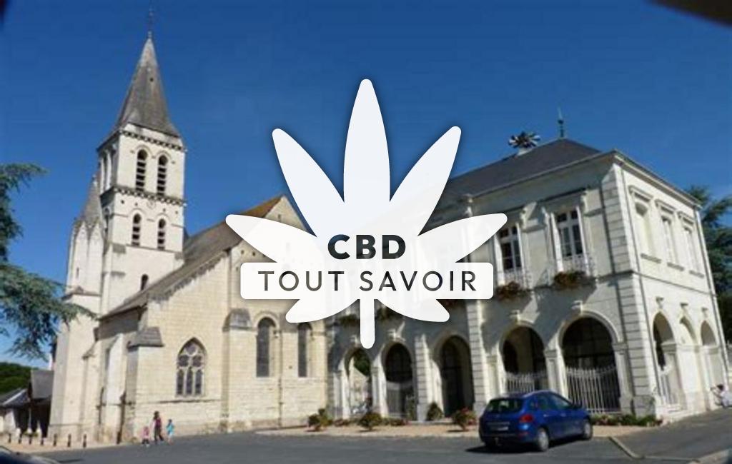 Village à Restigne avec feuille Cannabis CBD