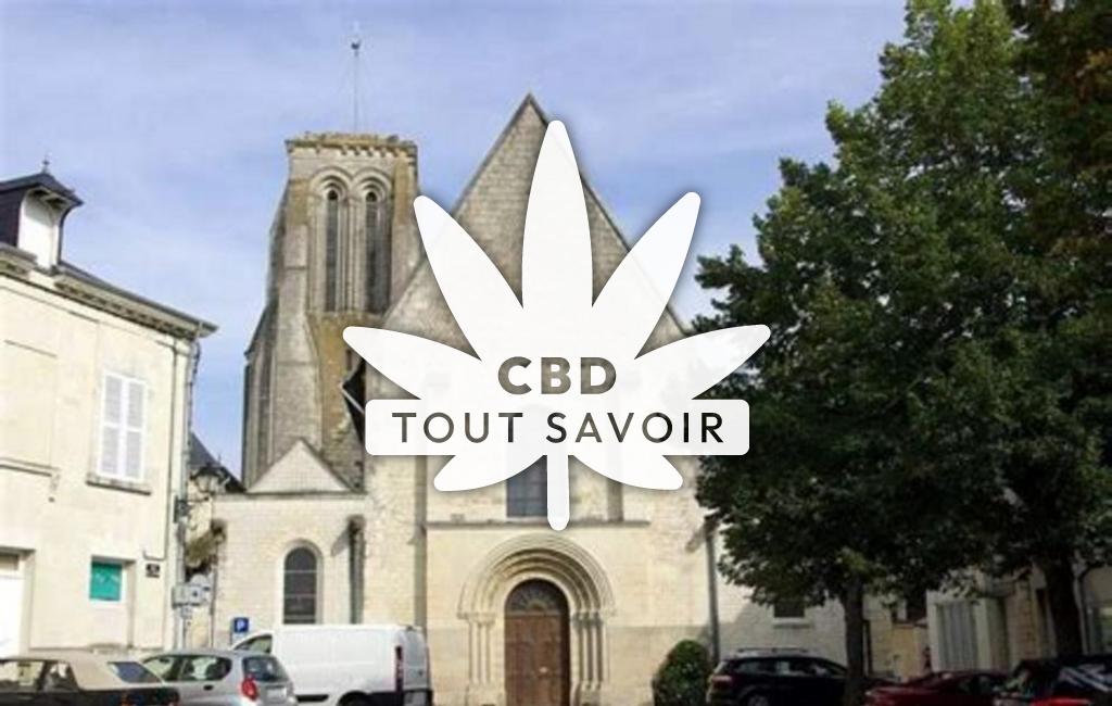 Village à Saint-Nicolas-de-Bourgueil avec feuille Cannabis CBD