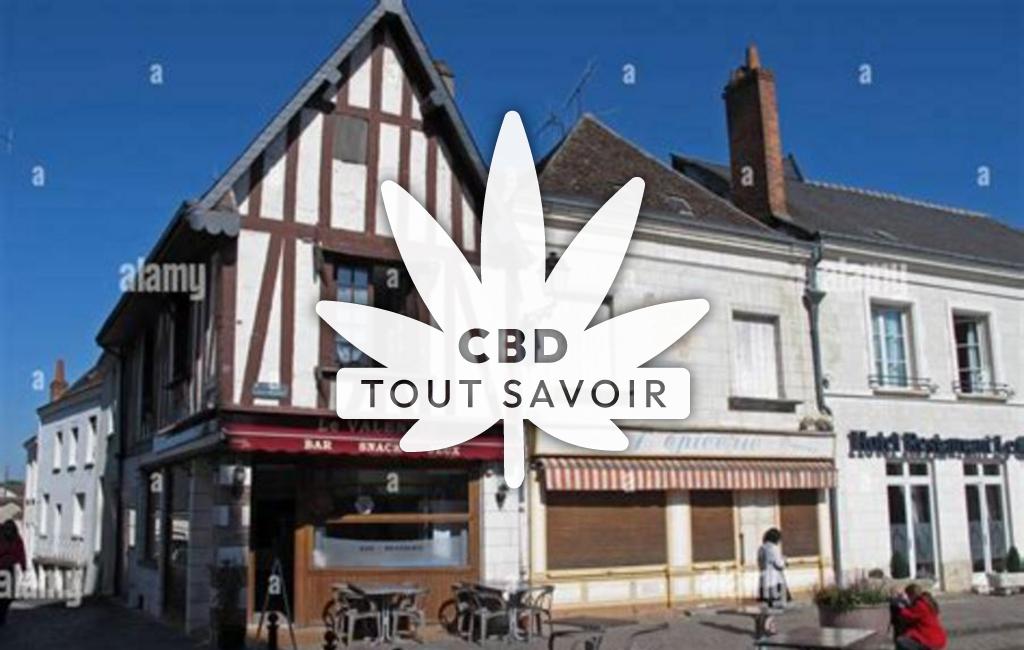 Village à Blere avec feuille Cannabis CBD