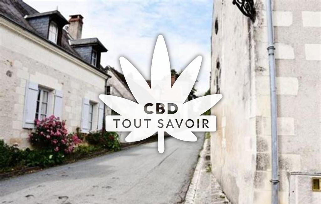 Village à Chisseaux avec feuille Cannabis CBD
