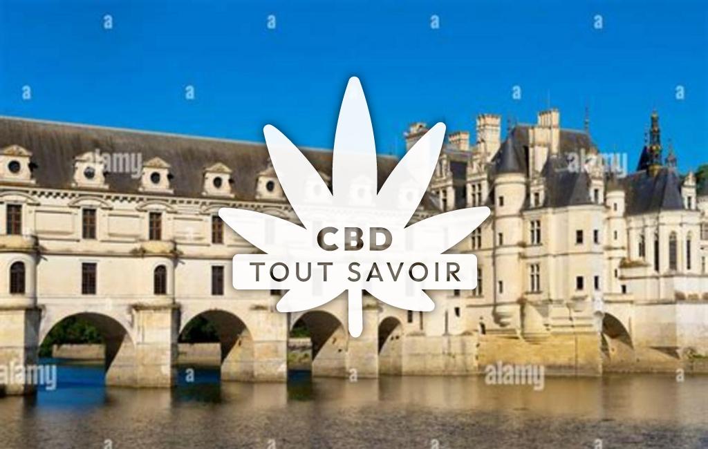 Village à Francueil avec feuille Cannabis CBD