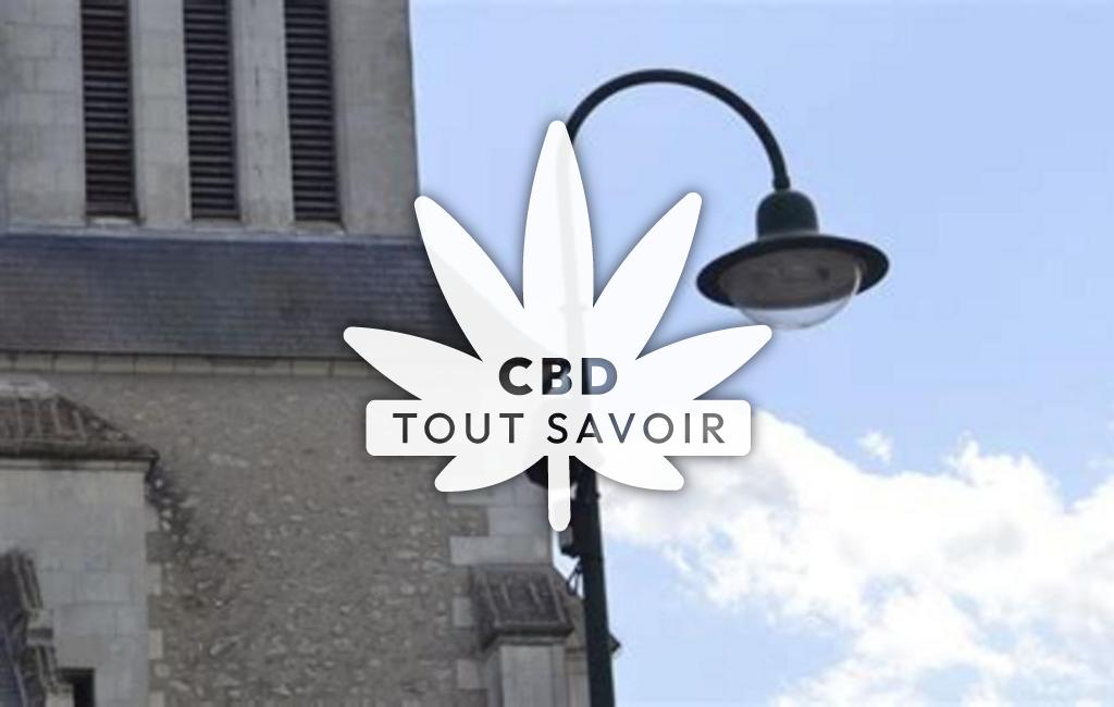 Village à Descartes avec feuille Cannabis CBD