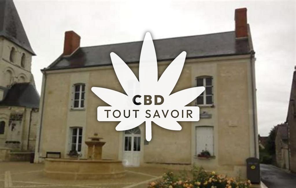 Village à La-Celle-Saint-Avant avec feuille Cannabis CBD