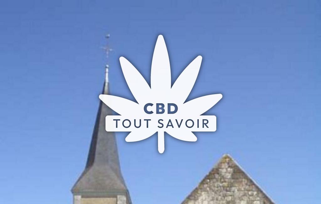 Village à Neuilly-le-Brignon avec feuille Cannabis CBD