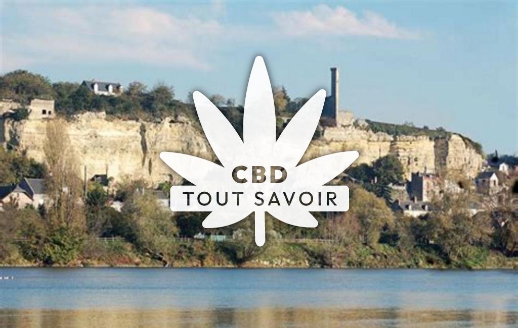 Village à Rochecorbon avec feuille Cannabis CBD