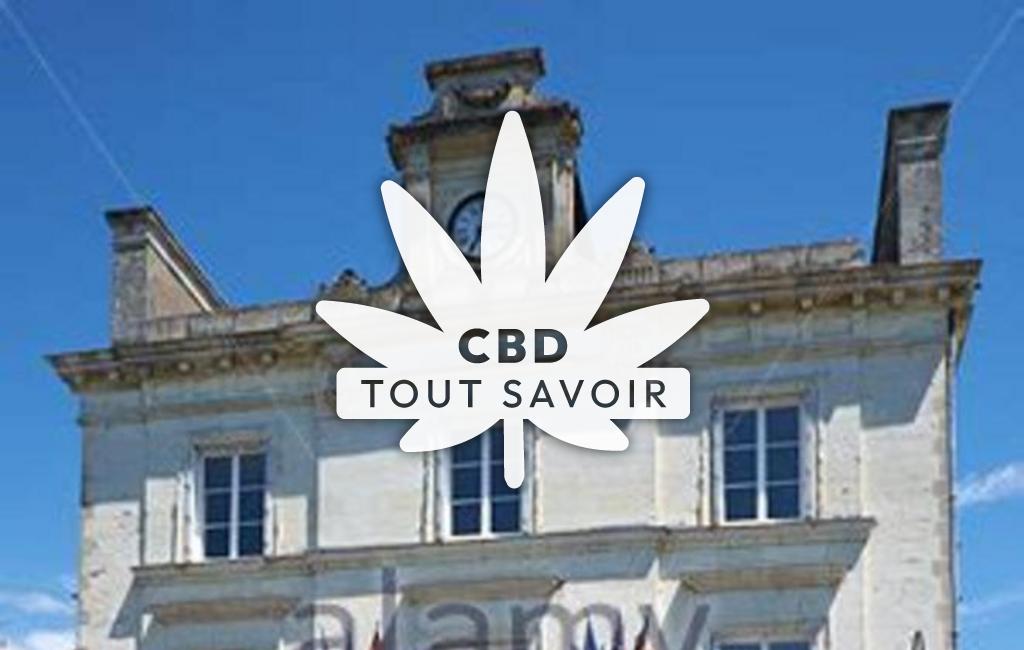 Village à Vouvray avec feuille Cannabis CBD
