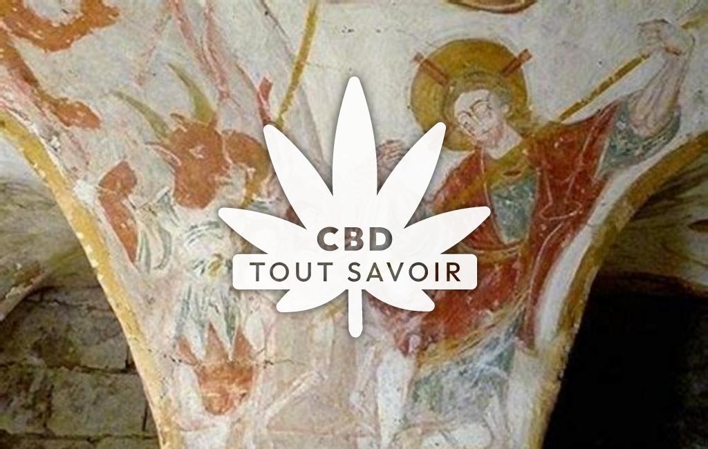 Village à Brizay avec feuille Cannabis CBD